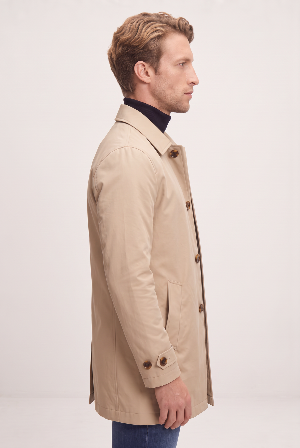 Manteau Mi Long Droit Homme René