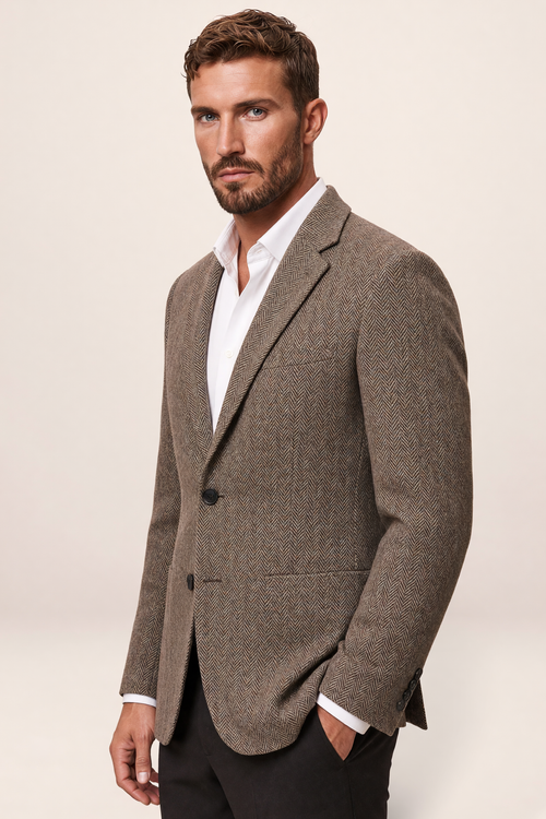 Blazer Chiné Effet Laine Homme Basile