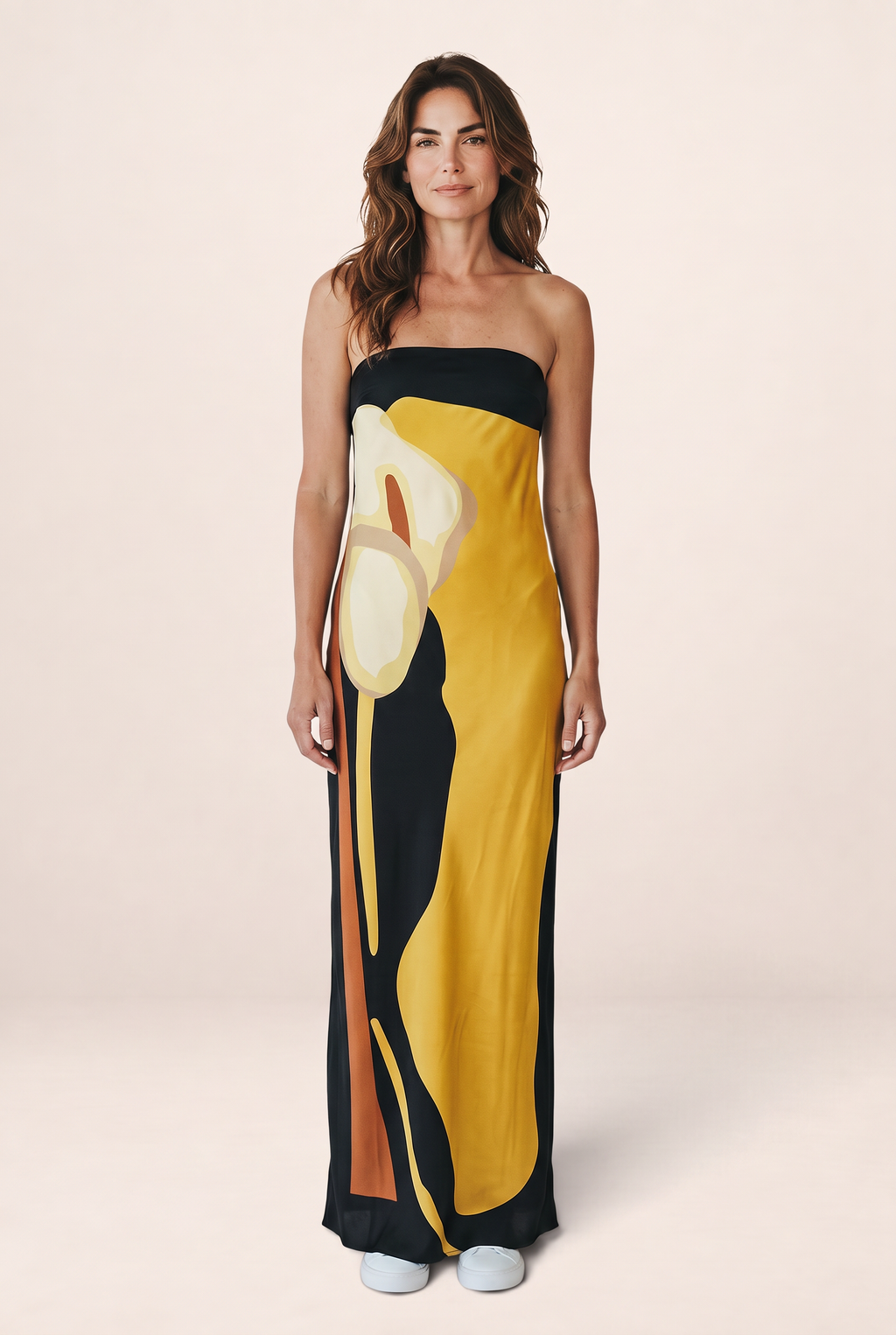 Robe Bustier Longue Imprimée Femme Kelly