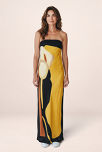 Robe Bustier Longue Imprimée Femme Kelly