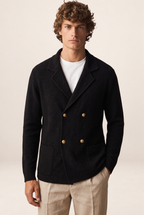 Blazer Croisé en Maille Homme Laurent