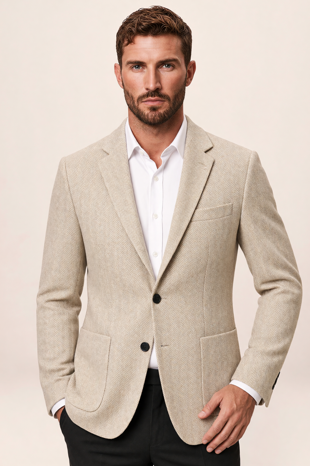 Blazer Chiné Effet Laine Homme Basile