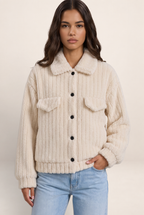 Veste Teddy Boutonnée Femme Bettina