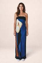 Robe Bustier Longue Imprimée Femme Kelly