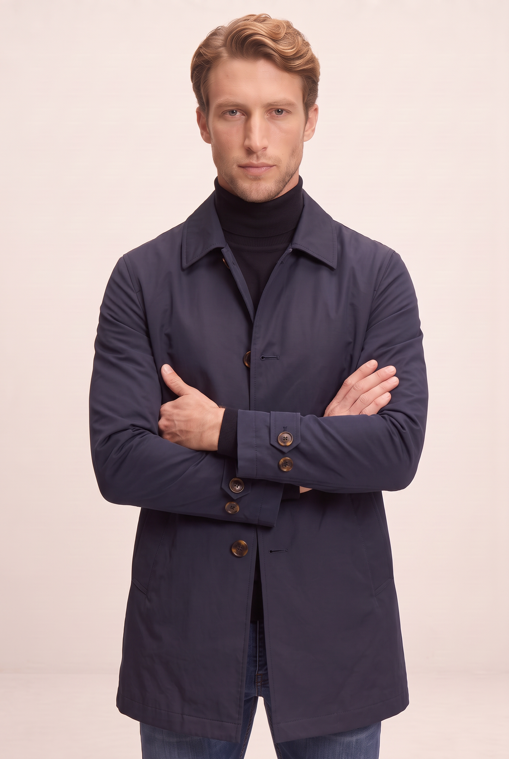 Manteau Mi Long Droit Homme René