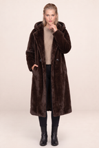 Manteau Moumoute Long à Capuche Femme Dorothée