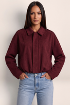 Veste Aspect Daim Oversize Femme Victorine