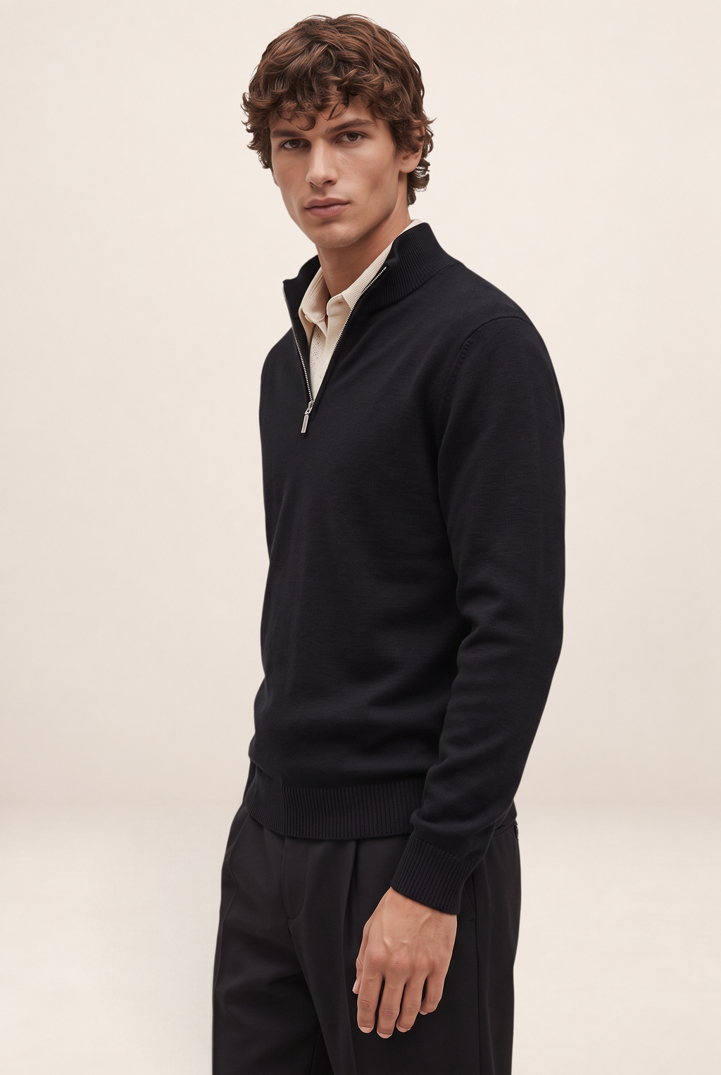 Pull Camionneur Col Zippé Homme Guillaume