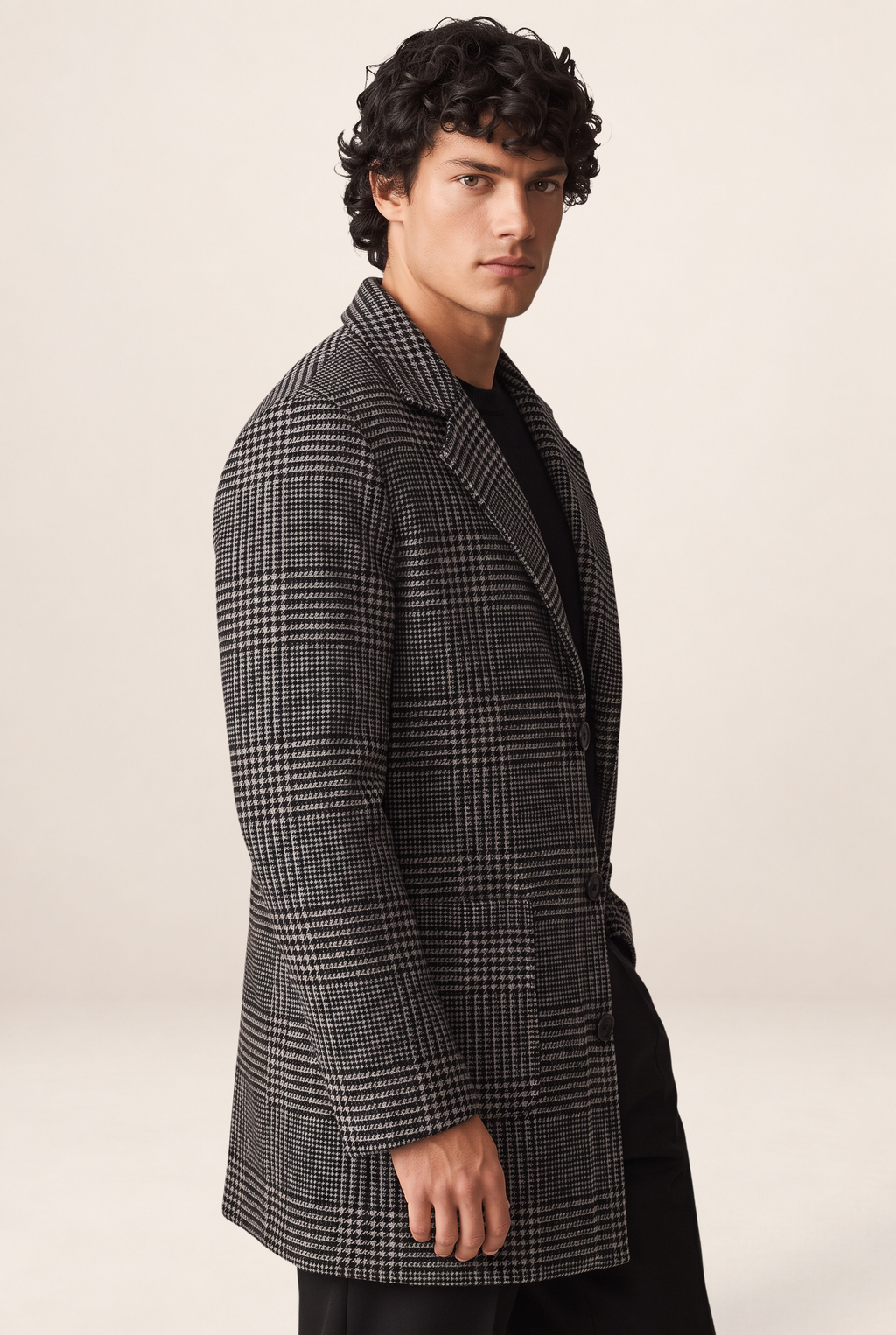 Manteau à Carreaux Prince de Galles Homme Edmond