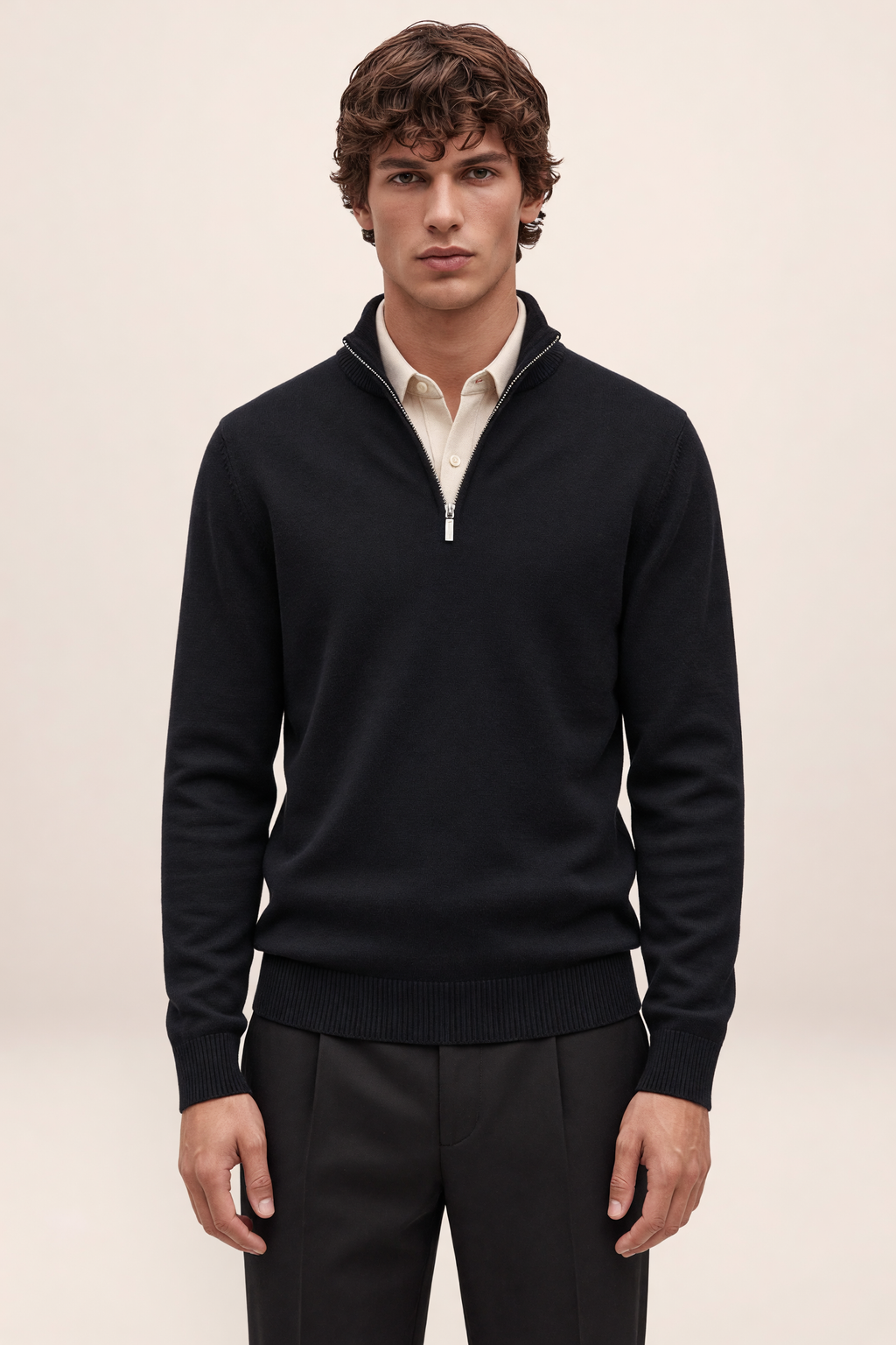 Pull Camionneur Col Zippé Homme Guillaume