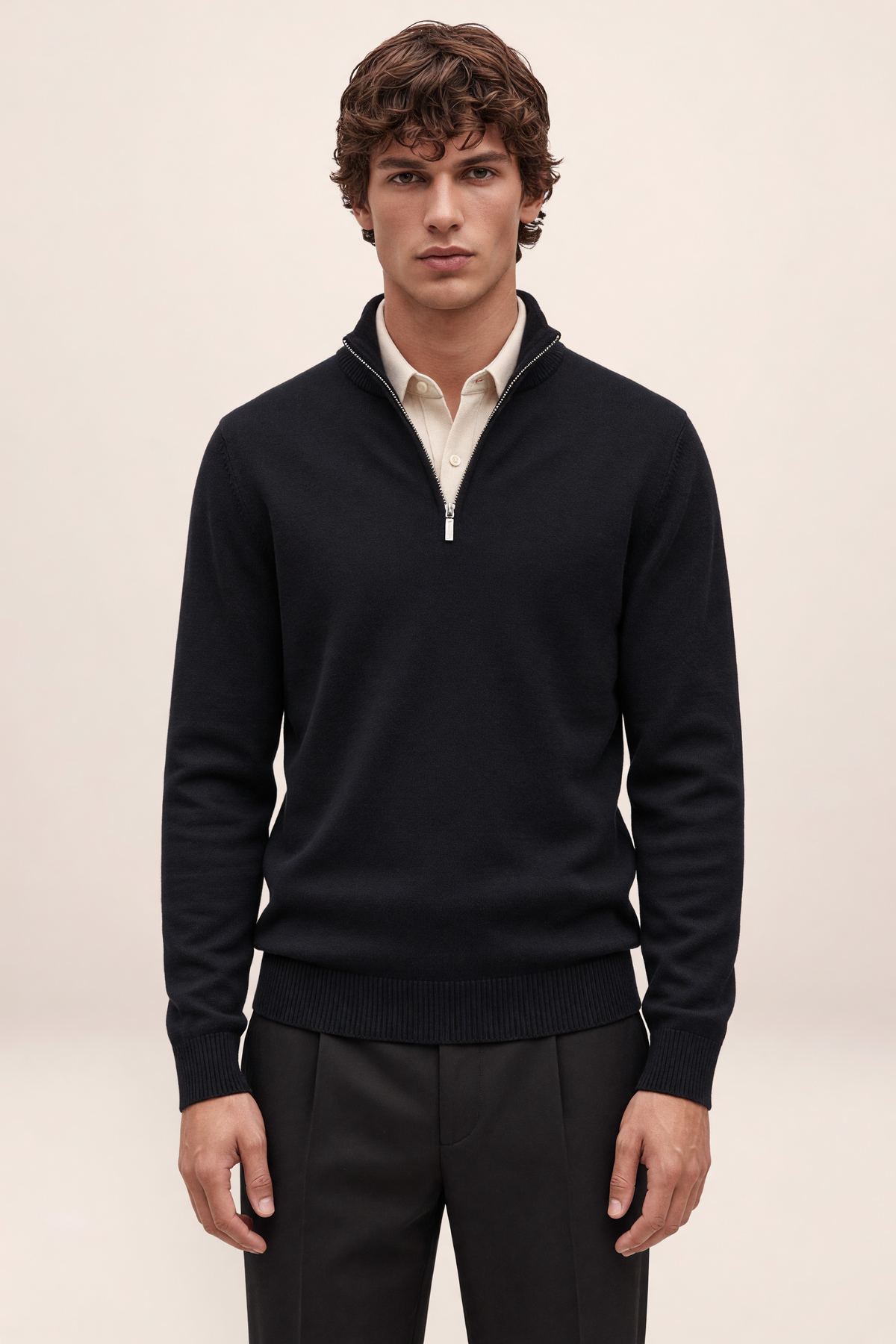 Pull Camionneur Col Zippé Homme Guillaume