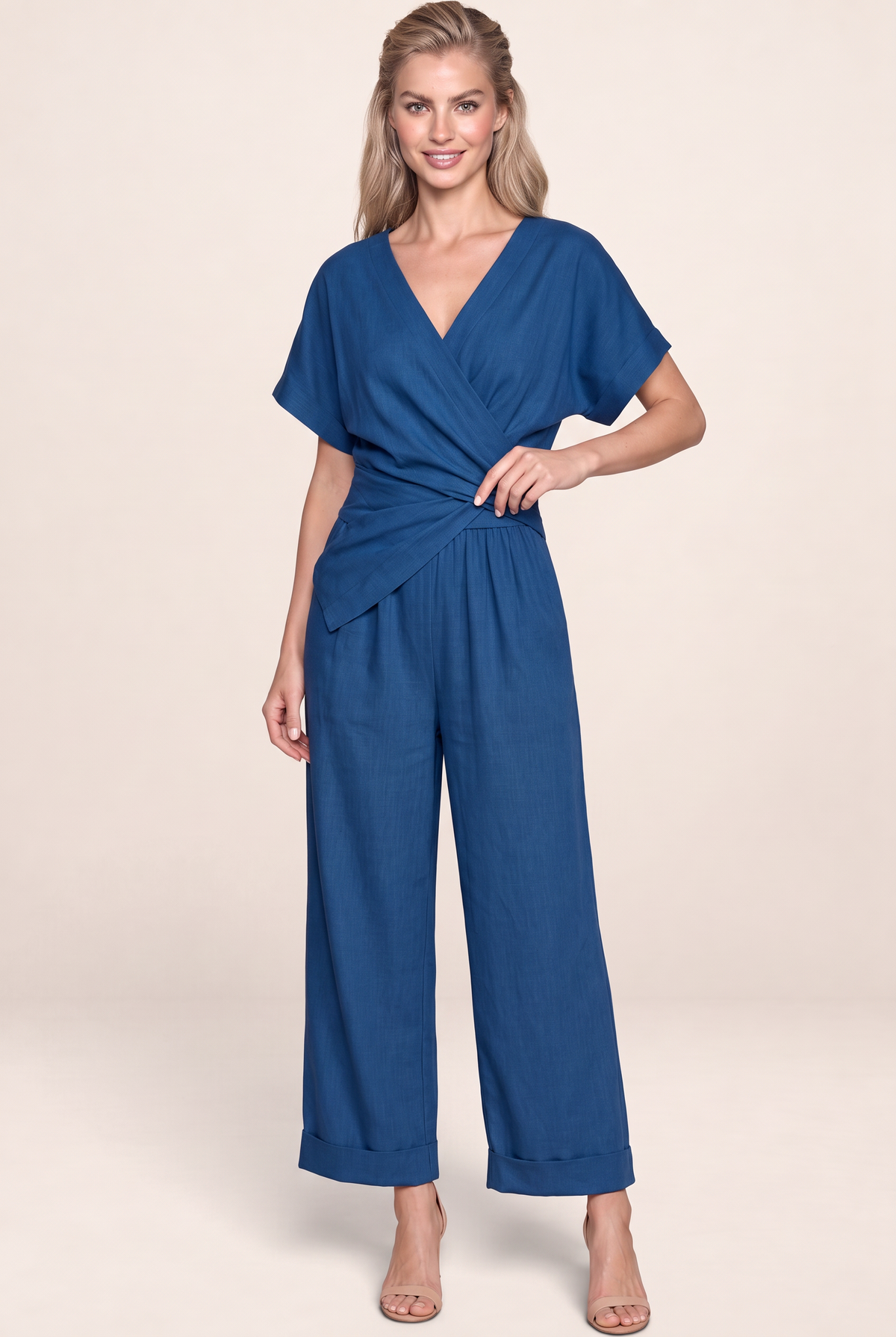 Combinaison Cache Coeur Pantalon Large Femme Daphné