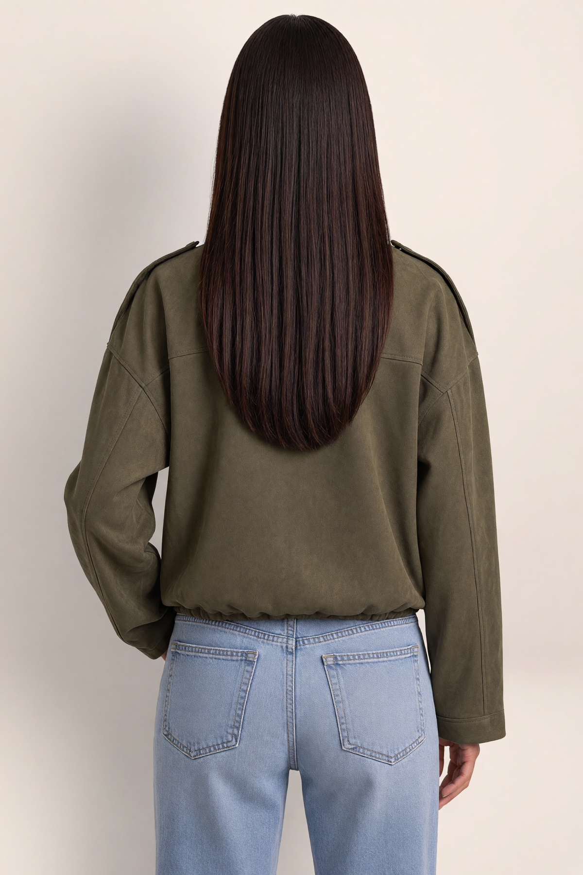 Veste Aspect Daim Oversize Femme Victorine