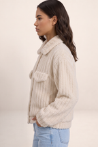 Veste Teddy Boutonnée Femme Bettina