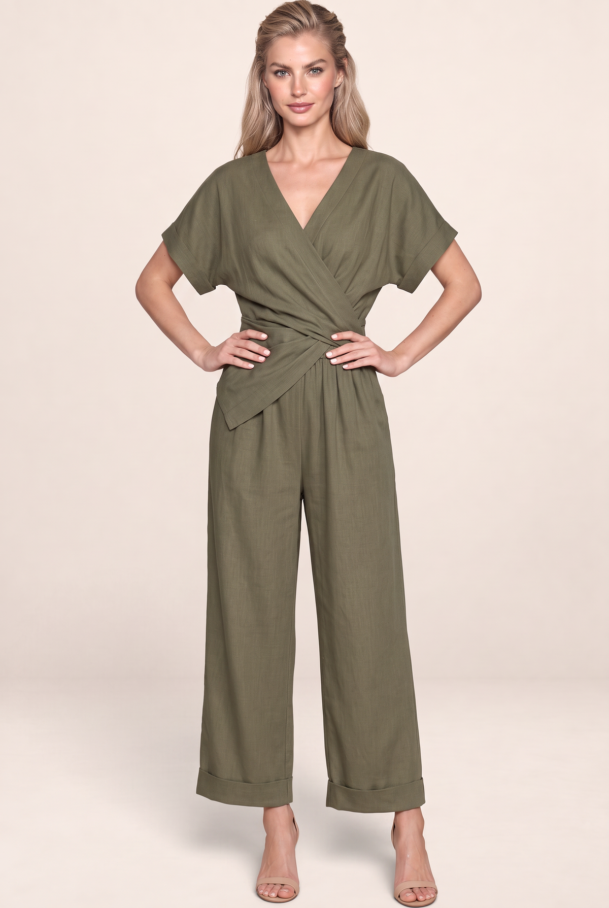 Combinaison Cache Coeur Pantalon Large Femme Daphné