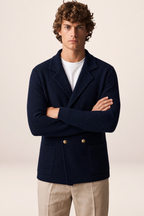 Blazer Croisé en Maille Homme Laurent