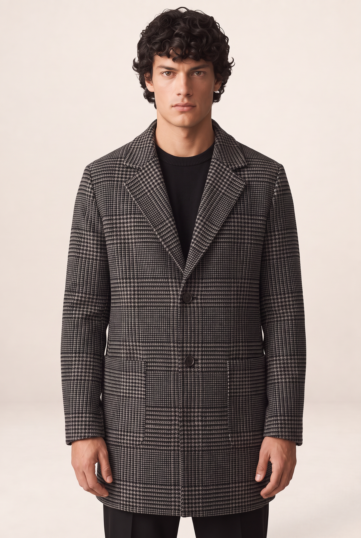 Manteau à Carreaux Prince de Galles Homme Edmond