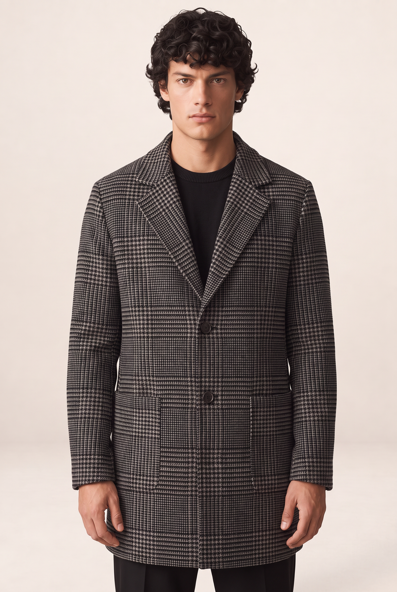 Manteau à Carreaux Prince de Galles Homme Edmond