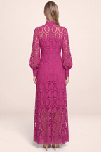 Robe Longue en Dentelle Manches Longues Femme Xénia