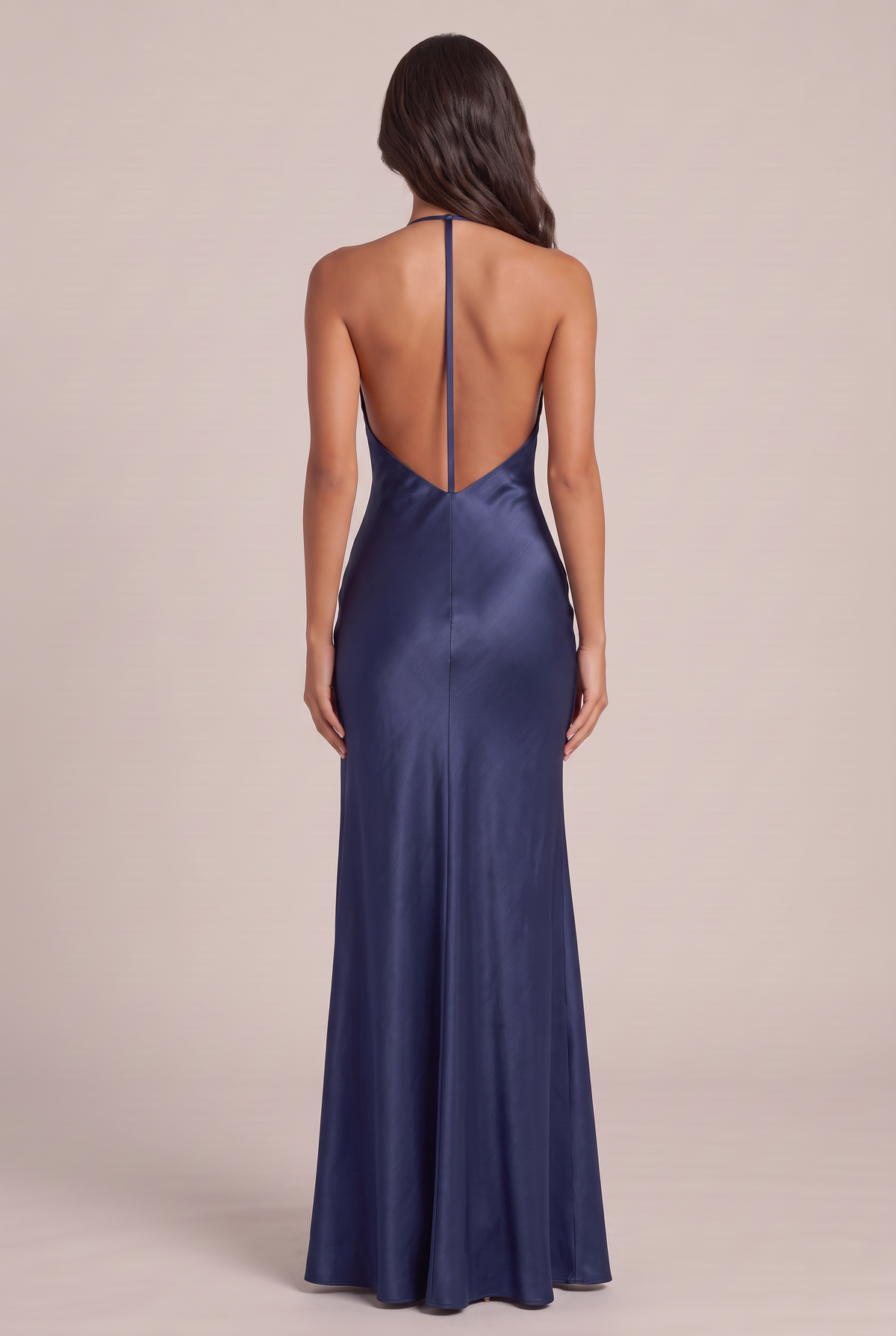 Robe de Soirée Longue en Satin Fendue Femme Nora