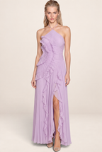 Robe Longue Plissée Dos Nu Femme Fabienne