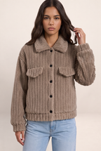 Veste Teddy Boutonnée Femme Bettina