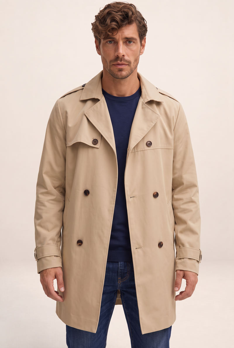 Trench Croisé Mi Long Homme Michel