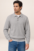 Polo Manches Longues en Maille Homme Fabien