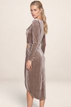 Robe Velours Manches Longues Femme Sophie