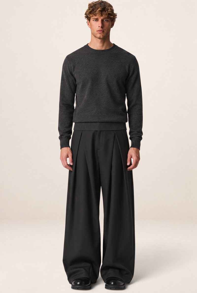 Pantalon Large à Pinces Homme Axel
