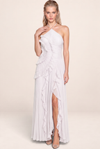 Robe Longue Plissée Dos Nu Femme Fabienne