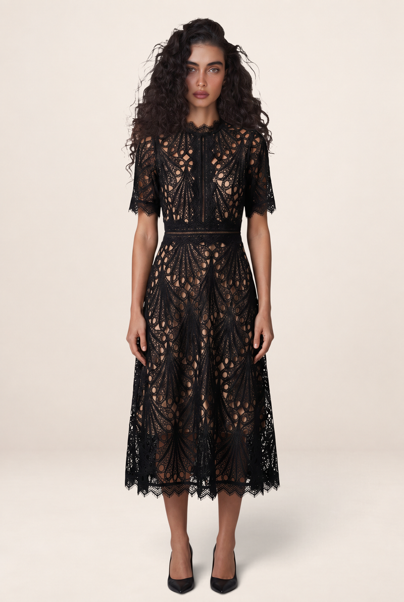 Robe en Dentelle Midi Femme Nadège