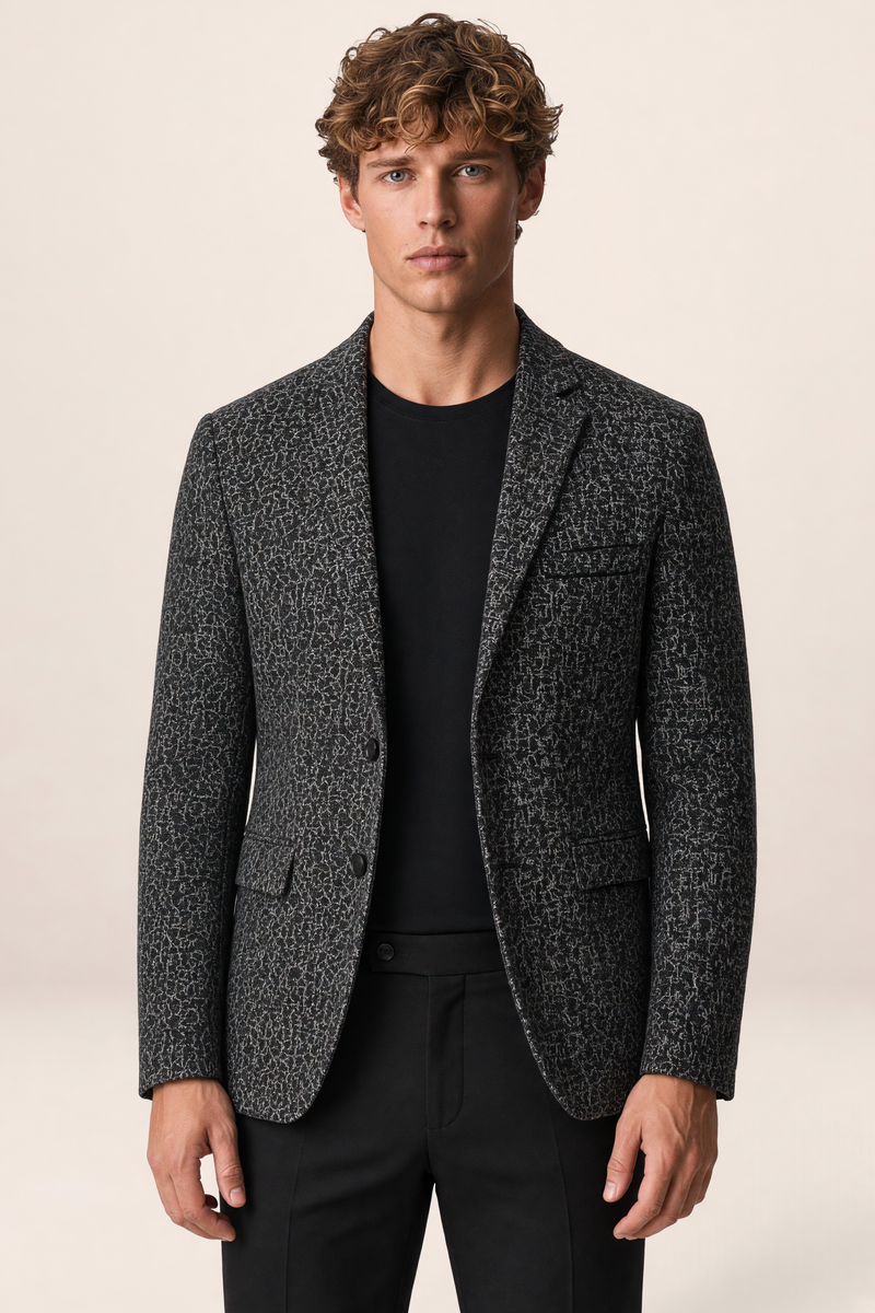 Blazer Effet Tweed Chiné Homme Augustin