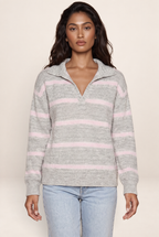 Pull Rayé Col Polo Femme Océane
