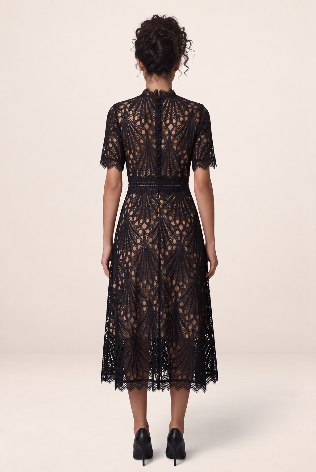 Robe en Dentelle Midi Femme Nadège