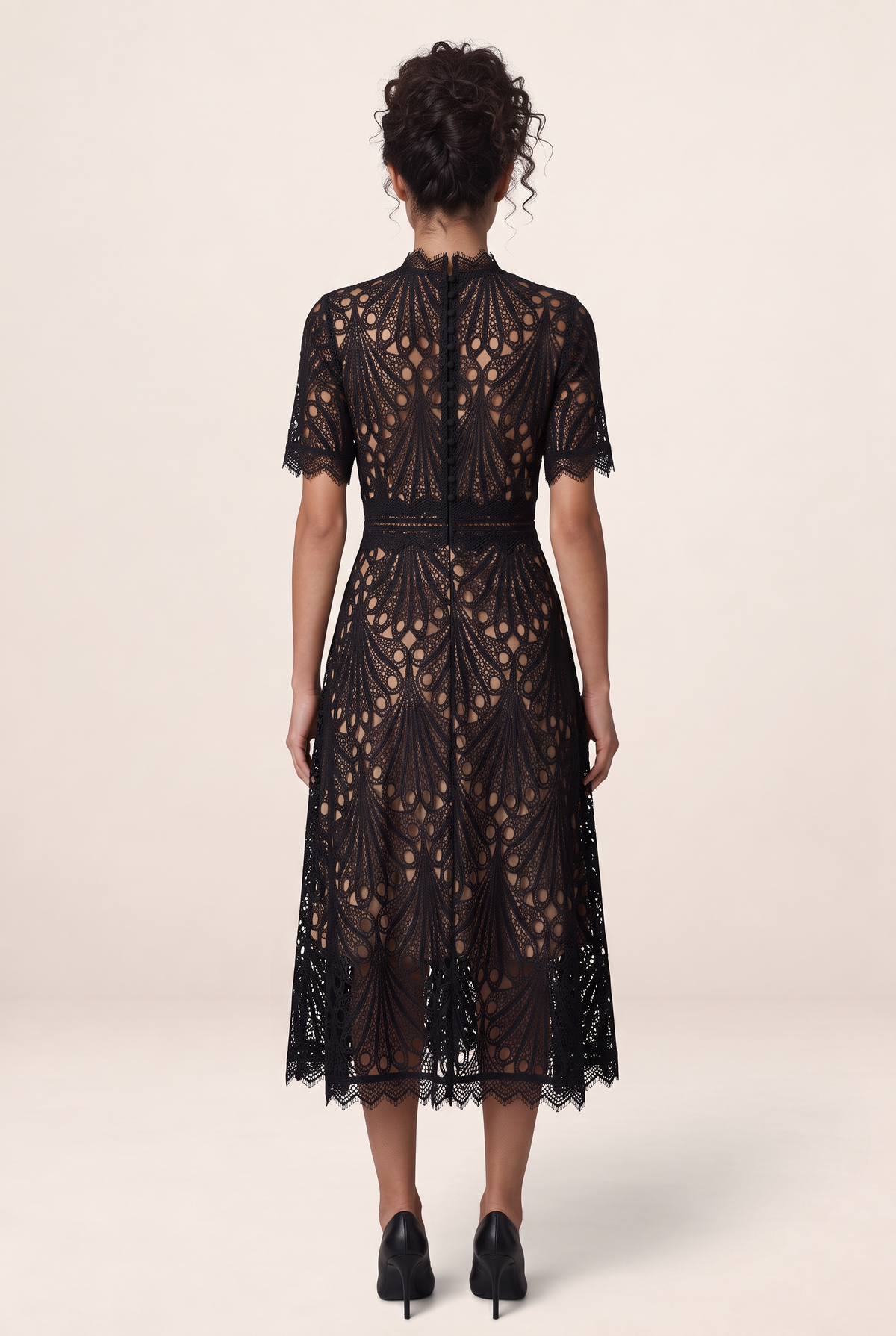 Robe en Dentelle Midi Femme Nadège
