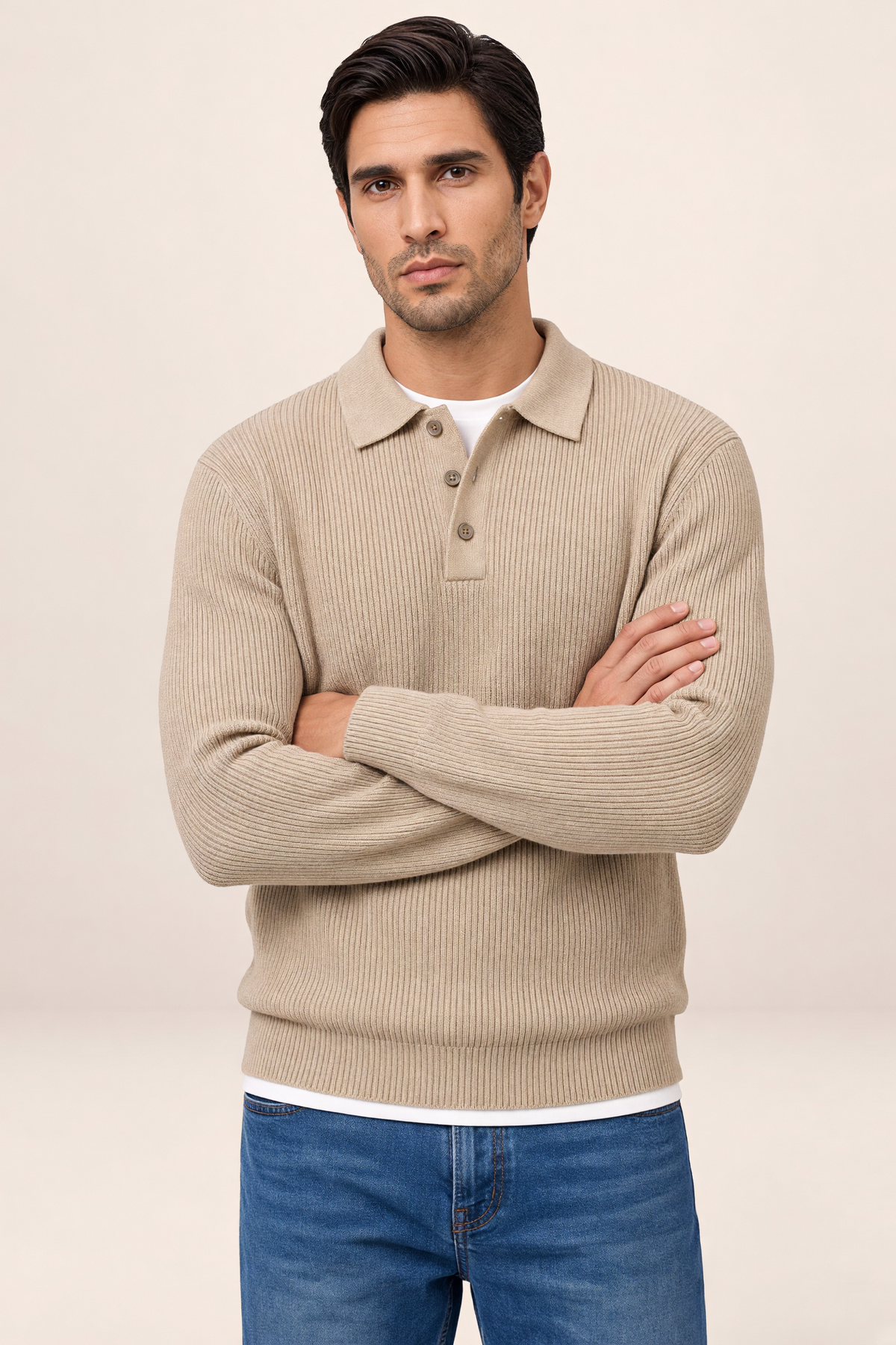 Polo Manches Longues en Maille Homme Fabien