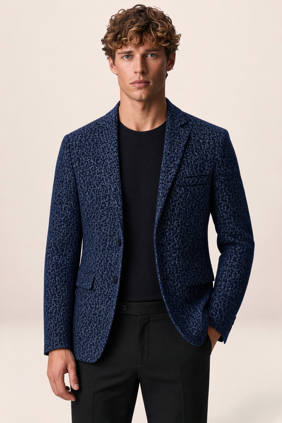 Blazer Effet Tweed Chiné Homme Augustin