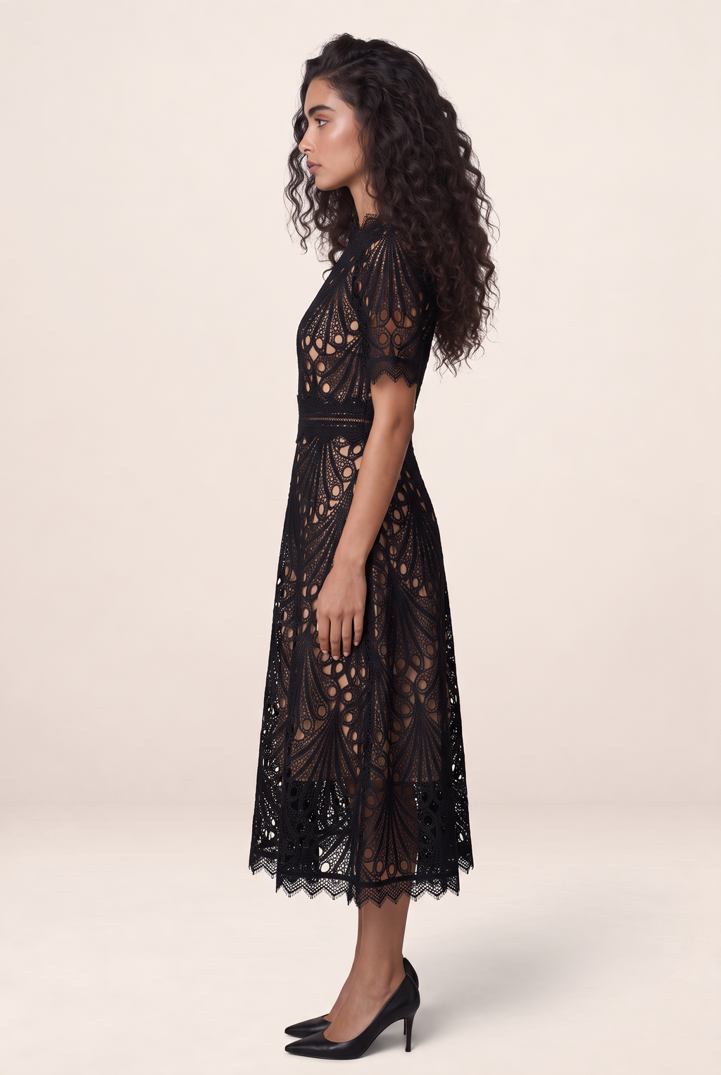 Robe en Dentelle Midi Femme Nadège