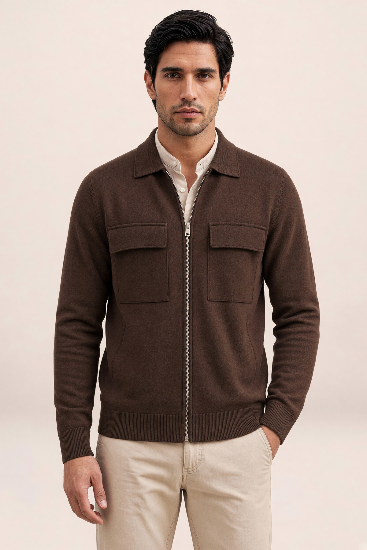 Surchemise en Maille Zippée Homme Marc