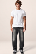 Jean Baggy Noir Délavé Homme Enzo