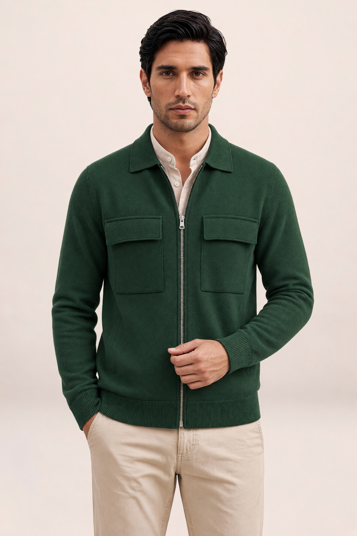 Surchemise en Maille Zippée Homme Marc