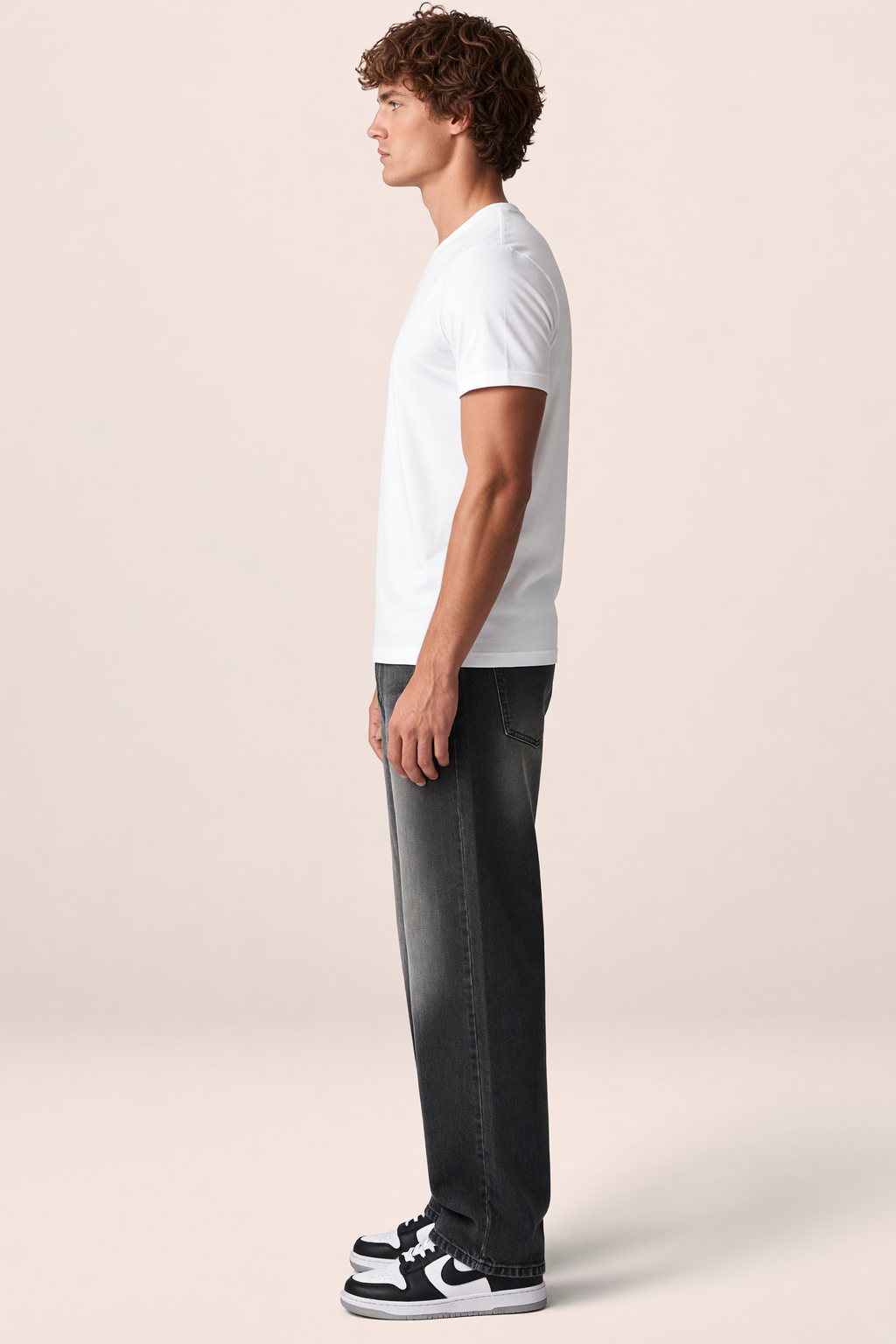 Jean Baggy Noir Délavé Homme Enzo