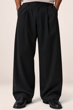 Pantalon Large à Pinces Rayé Homme Ludovic