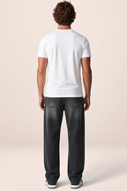 Jean Baggy Noir Délavé Homme Enzo