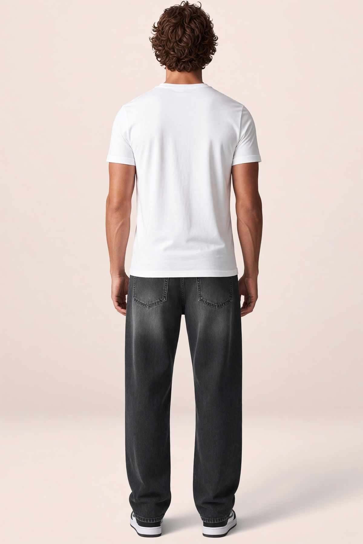 Jean Baggy Noir Délavé Homme Enzo