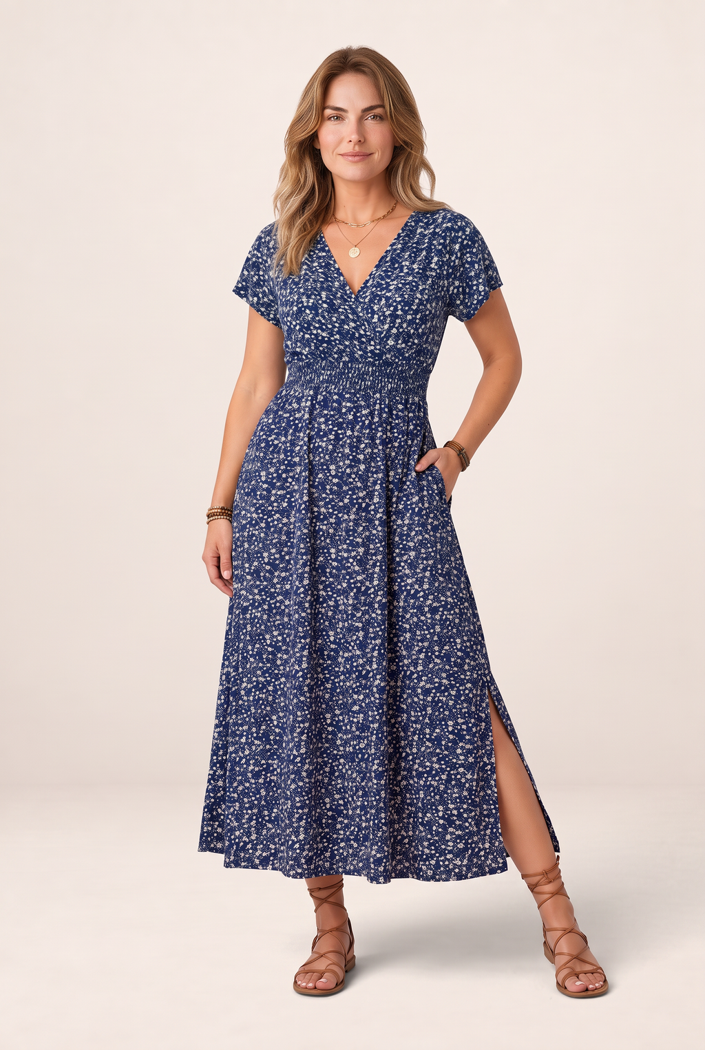 Robe Longue Fleurie Femme Nell