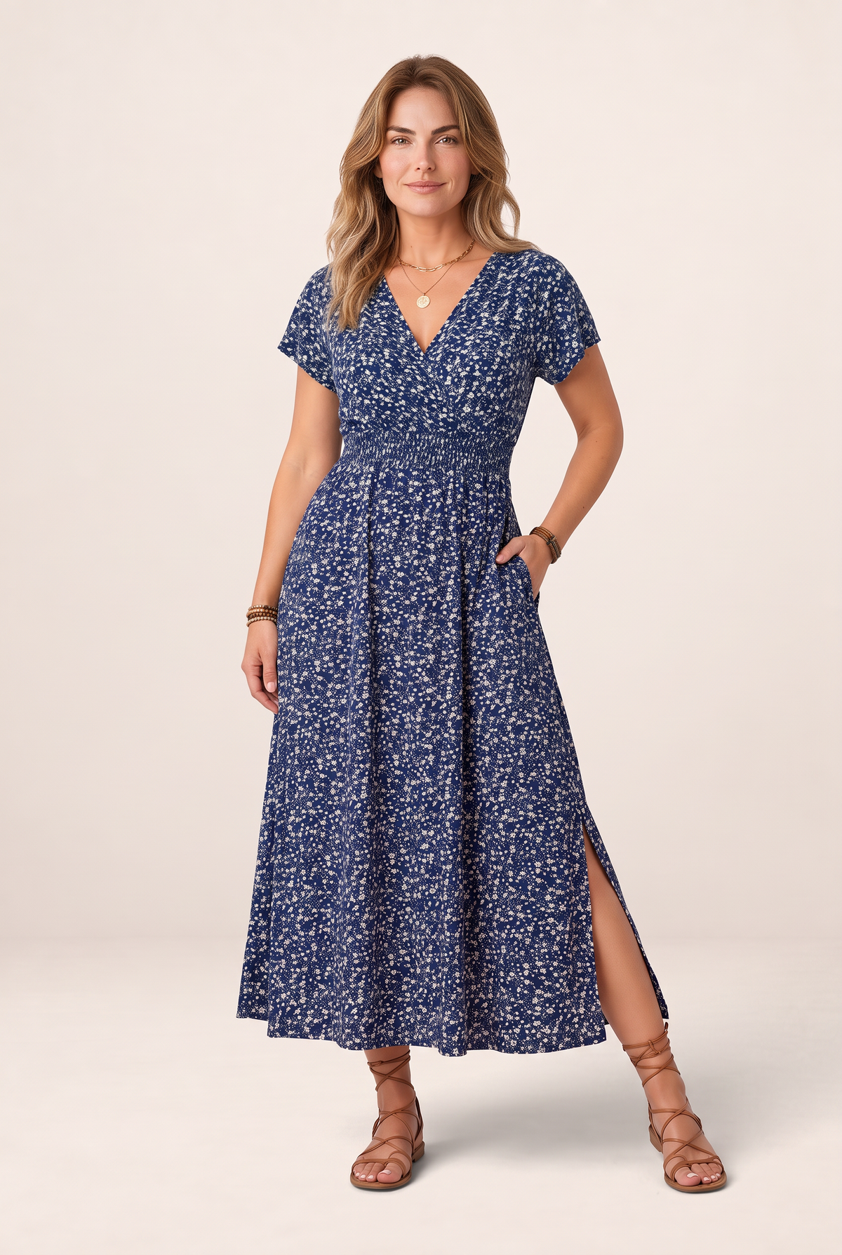 Robe Longue Fleurie Femme Nell