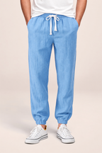 Pantalon Aspect Lin Fluide Homme Valentin
