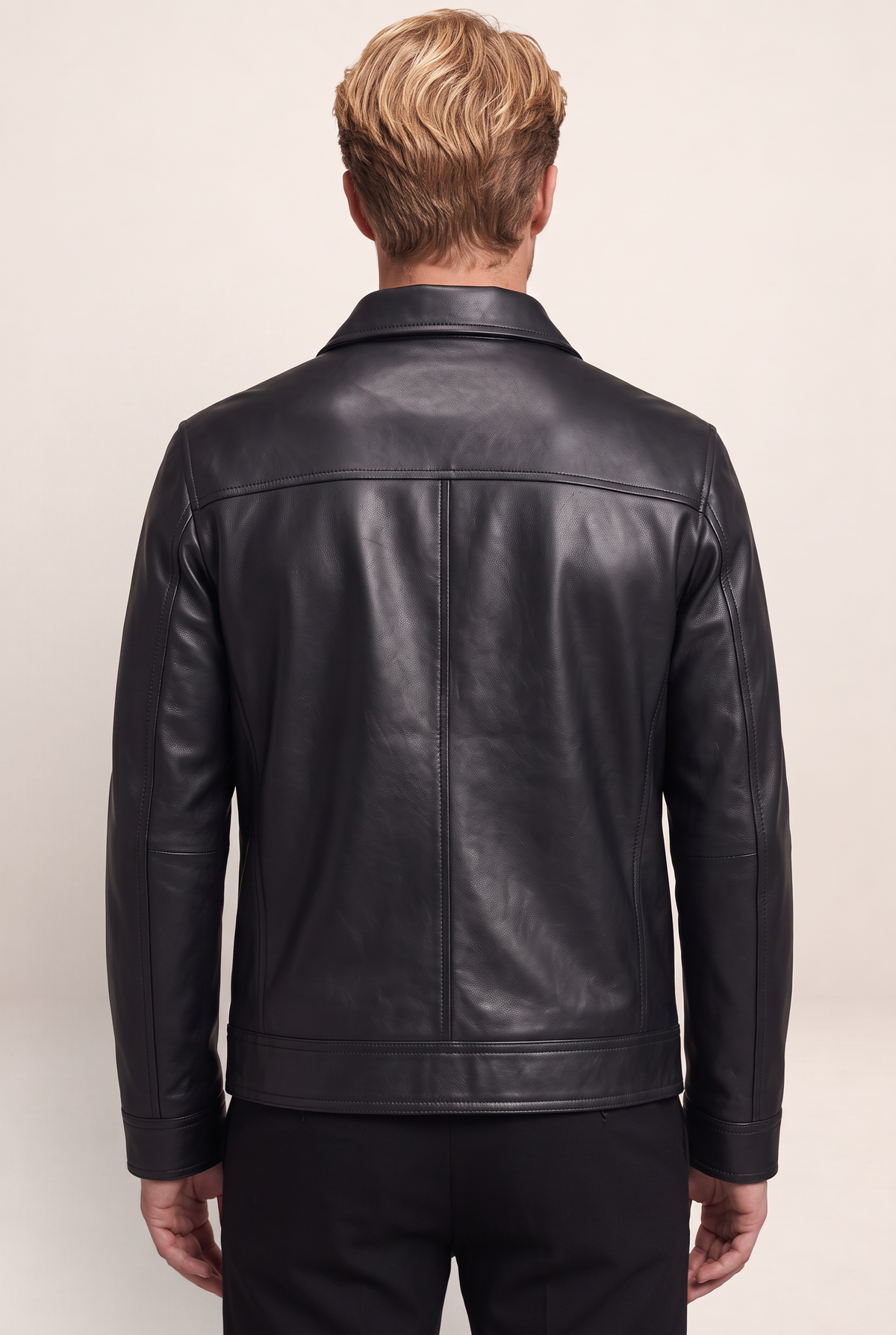 Veste Simili Cuir Noire Homme Patrick